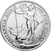 UK 2 Pounds Britannia 999 2014 KM# 1029b ELIZABETH | II | D | G REG | FID | DEF | IRB | 2 | POUNDS coin reverse UK 2 Pounds Britannia 999 2014 KM# 1029b ELIZABETH | II | D | G REG | FID | DEF | IRB | 2 | POUNDS coin reverse