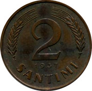 Latvia 2 Santimi First Republic Coinage 1937 KM# 11.1 2 SANTIMI coin reverse Latvia 2 Santimi First Republic Coinage 1937 KM# 11.1 2 SANTIMI coin reverse