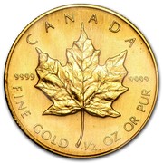 Canada 20 Dollars Maple Leaf 1987 KM# 153 CANADA 9999 9999 FINE GOLD 1/2 OZ OR PUR coin reverse Canada 20 Dollars Maple Leaf 1987 KM# 153 CANADA 9999 9999 FINE GOLD 1/2 OZ OR PUR coin reverse