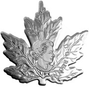 Canada 20 Dollars Maple Leaf Shape 2016 Proof KM# 2191 ELIZABETH II D∙G∙REGINA coin obverse
