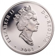 Canada 20 Dollars Niagara Falls 2003 Proof KM# 482 ∙ ELIZABETH II D ∙ G ∙ REGINA ∙ 2003 ∙ coin obverse