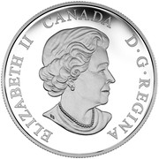 Canada 20 Dollars The Baronial Bald Eagle 2016 Proof KM# 1914 ELIZABETH II D. G. REGINA CANADA coin obverse Canada 20 Dollars The Baronial Bald Eagle 2016 Proof KM# 1914 ELIZABETH II D. G. REGINA CANADA coin obverse
