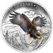 Canada 20 Dollars The Baronial Bald Eagle 2016 Proof KM# 1914 20 DOLLARS 2016 coin reverse Canada 20 Dollars The Baronial Bald Eagle 2016 Proof KM# 1914 20 DOLLARS 2016 coin reverse