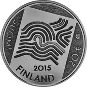 Finland 20 Euro Akseli Gallen-Kallela 2015 Proof KM# 229 SUOMI 2015 FINLAND 20 € coin obverse Finland 20 Euro Akseli Gallen-Kallela 2015 Proof KM# 229 SUOMI 2015 FINLAND 20 € coin obverse