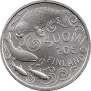 Finland 20 Euro Baltic Sea 2011 K KM# 169 SUOMI 20€ FINLAND coin obverse Finland 20 Euro Baltic Sea 2011 K KM# 169 SUOMI 20€ FINLAND coin obverse