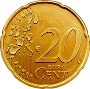 Finland 20 Euro Cent 1st map 2002 M Proof KM# 102 20 EURO CENT LL coin reverse Finland 20 Euro Cent 1st map 2002 M Proof KM# 102 20 EURO CENT LL coin reverse
