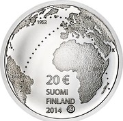 Finland 20 Euro Ilmari Tapiovaara 2014 Proof KM# 220 20 € SUOMI FINLAND 2014 coin obverse Finland 20 Euro Ilmari Tapiovaara 2014 Proof KM# 220 20 € SUOMI FINLAND 2014 coin obverse