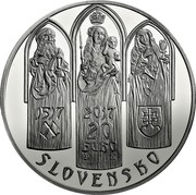 Slovakia 20 Euro (Levoča Heritage Site) 1517 2017 20 EURO SLOVENSKO coin obverse Slovakia 20 Euro (Levoča Heritage Site) 1517 2017 20 EURO SLOVENSKO coin obverse