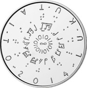 Finland 20 Euro Literacy 2014 Proof KM# 216 LUKUTAITO 2014 coin obverse Finland 20 Euro Literacy 2014 Proof KM# 216 LUKUTAITO 2014 coin obverse