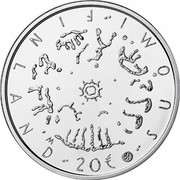 Finland 20 Euro Literacy 2014 Proof KM# 216 SUOMI FINLAND 20€ coin reverse Finland 20 Euro Literacy 2014 Proof KM# 216 SUOMI FINLAND 20€ coin reverse