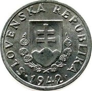 Slovakia 20 Halierov 1942 KM# 4A Republic (1939-1945) SLOVENSKÁ REPUBLIKA YEAR coin obverse Slovakia 20 Halierov 1942 KM# 4A Republic (1939-1945) SLOVENSKÁ REPUBLIKA YEAR coin obverse