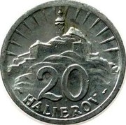 Slovakia 20 Halierov 1942 KM# 4A Republic (1939-1945) 20 HALIEROV coin reverse Slovakia 20 Halierov 1942 KM# 4A Republic (1939-1945) 20 HALIEROV coin reverse
