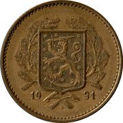 Finland 20 Markkaa Circulation Coin 1931 S KM# 32 DATE coin obverse Finland 20 Markkaa Circulation Coin 1931 S KM# 32 DATE coin obverse