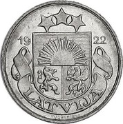 Latvia 20 Santimu 1922 KM# 5 First Republic (1918-1939) 19 22 LATVIJA coin obverse Latvia 20 Santimu 1922 KM# 5 First Republic (1918-1939) 19 22 LATVIJA coin obverse