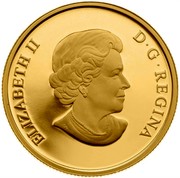 Canada 200 Dollars First Canadian Olympic Gold Medal on Home Soil - Vancouver 2010 2010 Proof KM# 1060 ELIZABETH II D ∙ G ∙ REGINA coin obverse Canada 200 Dollars First Canadian Olympic Gold Medal on Home Soil - Vancouver 2010 2010 Proof KM# 1060 ELIZABETH II D ∙ G ∙ REGINA coin obverse