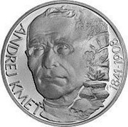 Slovakia 200 Korun 100th Anniversary Birth of Andrej Kmet 2008 KM# 88 ANDREJ KMEŤ 1841 - 1908 coin reverse Slovakia 200 Korun 100th Anniversary Birth of Andrej Kmet 2008 KM# 88 ANDREJ KMEŤ 1841 - 1908 coin reverse