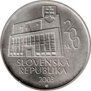 Slovakia 200 Korun 100th Anniversary of Birth of Imrich Karvas 2003 KM# 65 SLOVENSKÁ REPUBLIKA 2003 200 SK coin obverse Slovakia 200 Korun 100th Anniversary of Birth of Imrich Karvas 2003 KM# 65 SLOVENSKÁ REPUBLIKA 2003 200 SK coin obverse