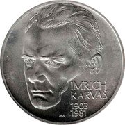 Slovakia 200 Korun 100th Anniversary of Birth of Imrich Karvas 2003 KM# 65 IMRICH KARVAŠ 1903 1981 coin reverse Slovakia 200 Korun 100th Anniversary of Birth of Imrich Karvas 2003 KM# 65 IMRICH KARVAŠ 1903 1981 coin reverse