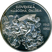 Slovakia 200 Korun 50th Anniversary - Slovak National Gallery 1998 KM# 41 SLOVENSKÁ NÁRODNÁ GALÉRIA 1948 1998 coin reverse Slovakia 200 Korun 50th Anniversary - Slovak National Gallery 1998 KM# 41 SLOVENSKÁ NÁRODNÁ GALÉRIA 1948 1998 coin reverse
