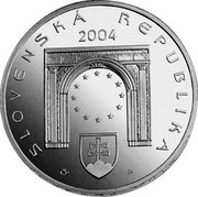 Slovakia 200 Korun Entry of Slovakia to European Union 2004 Proof KM# 78 VSTUP SLOVENSKA DO EURÓPSKEJ ÚNIE 1.5.2004 200 SK coin reverse Slovakia 200 Korun Entry of Slovakia to European Union 2004 Proof KM# 78 VSTUP SLOVENSKA DO EURÓPSKEJ ÚNIE 1.5.2004 200 SK coin reverse