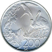 Slovakia 200 Korun European Environmental Protection 1995 KM# 26 200 SK coin reverse Slovakia 200 Korun European Environmental Protection 1995 KM# 26 200 SK coin reverse