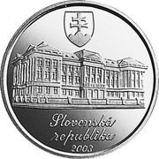 Slovakia 200 Korun Josef Skultety 2003 Proof KM# 66 SLOVENSKÁ REPUBLIKA 2003 coin obverse Slovakia 200 Korun Josef Skultety 2003 Proof KM# 66 SLOVENSKÁ REPUBLIKA 2003 coin obverse