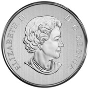 Canada 25 Cents Bell Island 2016 Specimen KM# 2080 ELIZABETH II D G REGINA coin obverse Canada 25 Cents Bell Island 2016 Specimen KM# 2080 ELIZABETH II D G REGINA coin obverse