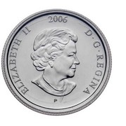 Canada 25 Cents Breast Cancer Awareness 2006 P KM# 634 ELIZABETH II D Û° G Û° REGINA coin obverse Canada 25 Cents Breast Cancer Awareness 2006 P KM# 634 ELIZABETH II D Û° G Û° REGINA coin obverse