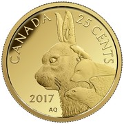 Canada 25 Cents Fox and Hare Inuit Arctic Hare 2017 Proof CANADA 25 CENTS 2017 AQ coin reverse Canada 25 Cents Fox and Hare Inuit Arctic Hare 2017 Proof CANADA 25 CENTS 2017 AQ coin reverse