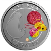 Canada 25 Cents Love My Cat 2017 Specimen CANADA 25 CENTS 2017 coin reverse Canada 25 Cents Love My Cat 2017 Specimen CANADA 25 CENTS 2017 coin reverse