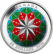 Canada 25 Dollars Christmas Ornament 2014 Proof KM# 1739 CANADA 25 DOLLARS 2014 coin reverse Canada 25 Dollars Christmas Ornament 2014 Proof KM# 1739 CANADA 25 DOLLARS 2014 coin reverse