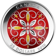 Canada 25 Dollars Christmas Ornament 2015 Proof KM# 2036 CANADA 25 DOLLARS 2015 coin reverse Canada 25 Dollars Christmas Ornament 2015 Proof KM# 2036 CANADA 25 DOLLARS 2015 coin reverse