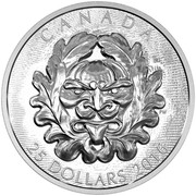 Canada 25 Dollars Grotesque Horned Green Man 2016 Proof KM# 2218 CANADA 25 DOLLARS 2016 coin reverse Canada 25 Dollars Grotesque Horned Green Man 2016 Proof KM# 2218 CANADA 25 DOLLARS 2016 coin reverse