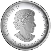 Canada 25 Dollars The Invention of Basketball 2016 Proof KM# 2214 ELIZABETH II D G REGINA 25 DOLLARS coin obverse Canada 25 Dollars The Invention of Basketball 2016 Proof KM# 2214 ELIZABETH II D G REGINA 25 DOLLARS coin obverse