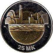 Finland 25 Markkaa 80th Anniversary of Independence 1997 M-L KM# 85 M L 25 MK coin reverse Finland 25 Markkaa 80th Anniversary of Independence 1997 M-L KM# 85 M L 25 MK coin reverse