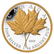 Canada 250 Dollars Maple Leaf Forever 2013 Proof KM# 1438 CANADA 9999 ED FINE SILVER 1 KG ARGENT PUR coin reverse Canada 250 Dollars Maple Leaf Forever 2013 Proof KM# 1438 CANADA 9999 ED FINE SILVER 1 KG ARGENT PUR coin reverse