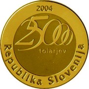Slovenia 25000 Tolarjev Jurij Vega 2004 Proof KM# 59 2004 25000 TOLARJEV REPUBLIKA SLOVENIJA coin obverse Slovenia 25000 Tolarjev Jurij Vega 2004 Proof KM# 59 2004 25000 TOLARJEV REPUBLIKA SLOVENIJA coin obverse