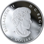 Canada 3 Dollars Celebration of Love 2019 Proof; Colour; with Swarovski® Crystal ELIZABETH II D • G • REGINA 3 DOLLARS SB coin obverse Canada 3 Dollars Celebration of Love 2019 Proof; Colour; with Swarovski® Crystal ELIZABETH II D • G • REGINA 3 DOLLARS SB coin obverse