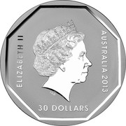 Australia 30 Dollars Kangaroo Road Sign 2013 Proof ELIZABETH II AUSTRALIA 2013 30 DOLLARS IRB coin obverse Australia 30 Dollars Kangaroo Road Sign 2013 Proof ELIZABETH II AUSTRALIA 2013 30 DOLLARS IRB coin obverse