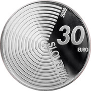 Slovenia 30 Euro Aircraft Flight Anniversary 2009 Proof KM# 86 SLOVENIJA 30 EURO 2009 coin obverse Slovenia 30 Euro Aircraft Flight Anniversary 2009 Proof KM# 86 SLOVENIJA 30 EURO 2009 coin obverse
