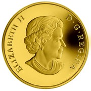 Canada 300 Dollars British Columbia 2010 Proof KM# 999 ELIZABETH II D ∙ G ∙ REGINA coin obverse Canada 300 Dollars British Columbia 2010 Proof KM# 999 ELIZABETH II D ∙ G ∙ REGINA coin obverse