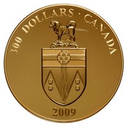 Canada 300 Dollars Yukon 2009 Proof KM# 900 300 DOLLARS ∙ CANADA 2009 coin reverse