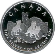 Canada 5 Dollars Arctic Fox 2004 Proof CANADA CD 9999 FINE SILVER 1 OZ ARGENT PUR coin reverse Canada 5 Dollars Arctic Fox 2004 Proof CANADA CD 9999 FINE SILVER 1 OZ ARGENT PUR coin reverse