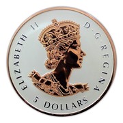 Canada 5 Dollars Maple Leaf A Historic Reign 2016 Proof KM# 2094 ELIZABETH II D G REGINA 5 DOLLARS coin obverse Canada 5 Dollars Maple Leaf A Historic Reign 2016 Proof KM# 2094 ELIZABETH II D G REGINA 5 DOLLARS coin obverse