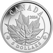 Canada 5 Dollars Overlaid Majestic Maple Leaves 2014 Proof KM# 1790a CANADA 2014 PL 5 DOLLARS coin reverse Canada 5 Dollars Overlaid Majestic Maple Leaves 2014 Proof KM# 1790a CANADA 2014 PL 5 DOLLARS coin reverse