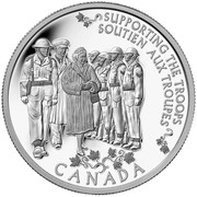 Canada 5 Dollars Princess to Monarch 2014 Proof KM# 1799 SUPPORTING THE TROOPSSOUTIEN AUX TROUPES CANADA coin reverse Canada 5 Dollars Princess to Monarch 2014 Proof KM# 1799 SUPPORTING THE TROOPSSOUTIEN AUX TROUPES CANADA coin reverse
