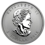 Canada 5 Dollars Red Tailed Hawk 2015 KM# 1882 ELIZABETH II 5 DOLLARS 2015 coin obverse