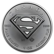 Canada 5 Dollars Superman S Shield 2016 Maple leaf CANADA 9999 9999 FINE SILVER 1 OZ ARGENT PUR coin reverse Canada 5 Dollars Superman S Shield 2016 Maple leaf CANADA 9999 9999 FINE SILVER 1 OZ ARGENT PUR coin reverse