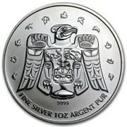 Canada 5 Dollars Thunderbird 2009 KM# 863 9999 FINE SILVER 1 OZ ARGENT PUR coin reverse