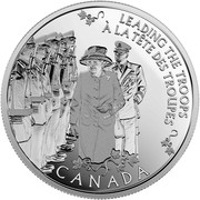 Canada 5 Dollars Todays Monarch Yesteryears Princess 2015 Proof KM# 1960 CANADA LEADING THE TROOPS A LA TETE DES TROUPES coin reverse